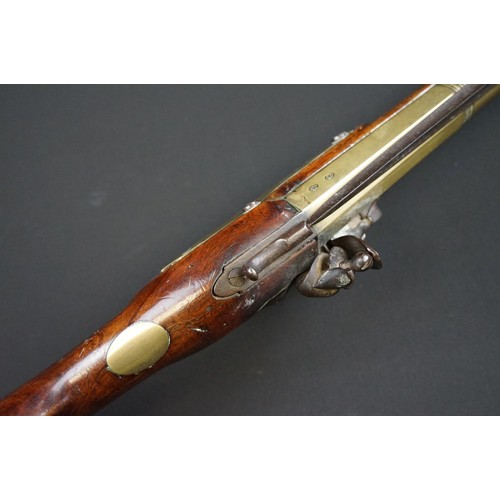 341 - A FLINTLOCK COACHING BLUNDERBUSS by Mewis & Co, with 14 1/2