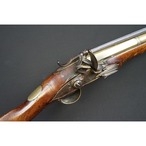 341 - A FLINTLOCK COACHING BLUNDERBUSS by Mewis & Co, with 14 1/2