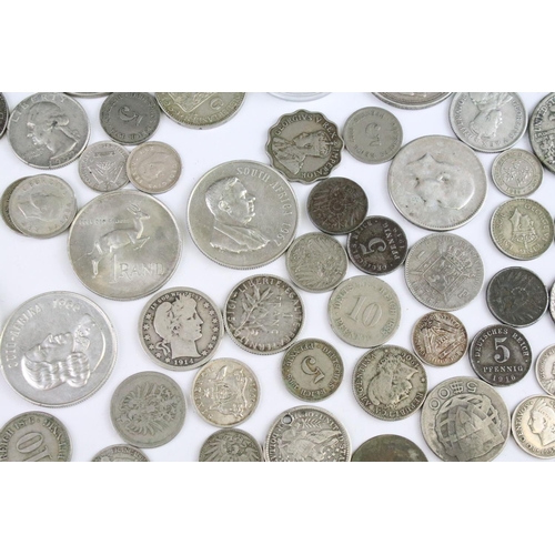 119 - A collection of circulated world silver coins to include United States, German  and India examples.