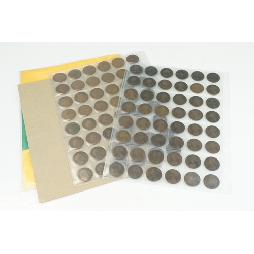 67 - A good collection of mainly British pre decimal coins within a collectors album together with loose ... 