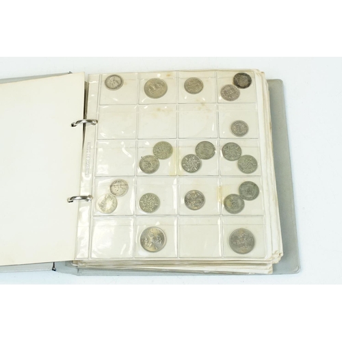 94 - A collection of mainly British pre decimal coins within two collectors albums to include a good sele... 