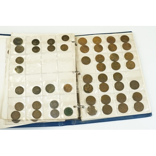 94 - A collection of mainly British pre decimal coins within two collectors albums to include a good sele... 