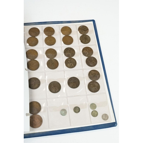 94 - A collection of mainly British pre decimal coins within two collectors albums to include a good sele... 