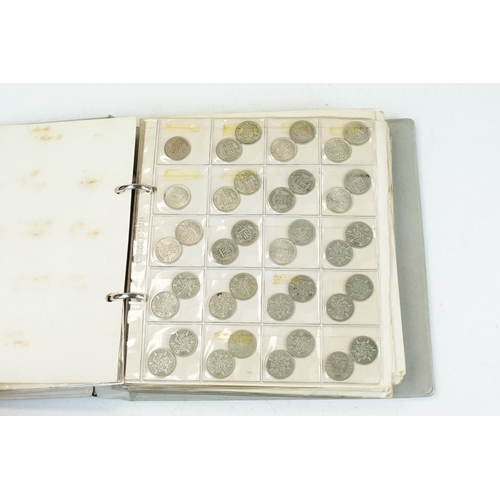 94 - A collection of mainly British pre decimal coins within two collectors albums to include a good sele... 