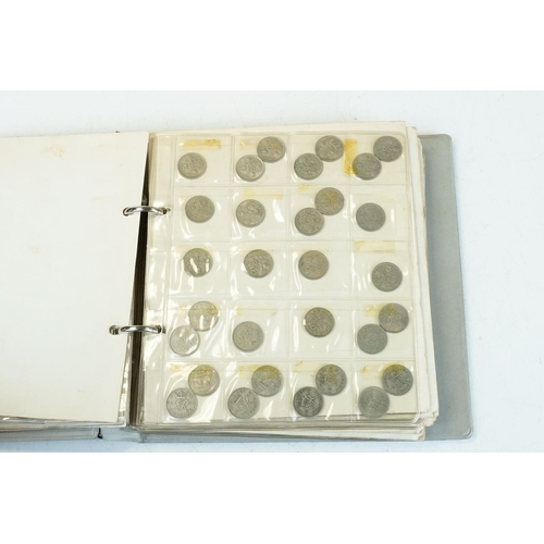 94 - A collection of mainly British pre decimal coins within two collectors albums to include a good sele... 