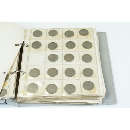 94 - A collection of mainly British pre decimal coins within two collectors albums to include a good sele... 