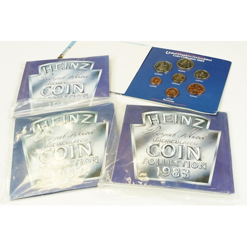 95 - A collection of mainly Royal Mint unciculated coin sets to include year sets, £5 and Crown examples.