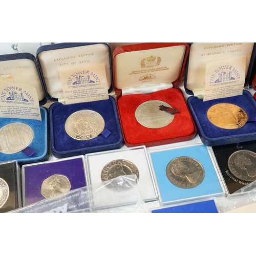 10 - A collection of British coins to include some pre decimal silver and collectable decimal 50p and £2 ... 