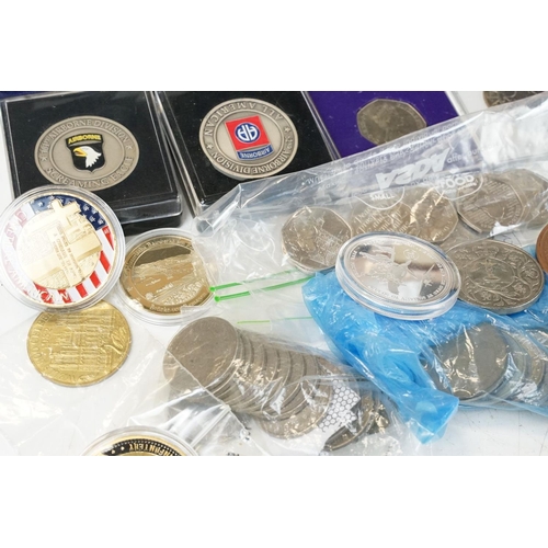 10 - A collection of British coins to include some pre decimal silver and collectable decimal 50p and £2 ... 