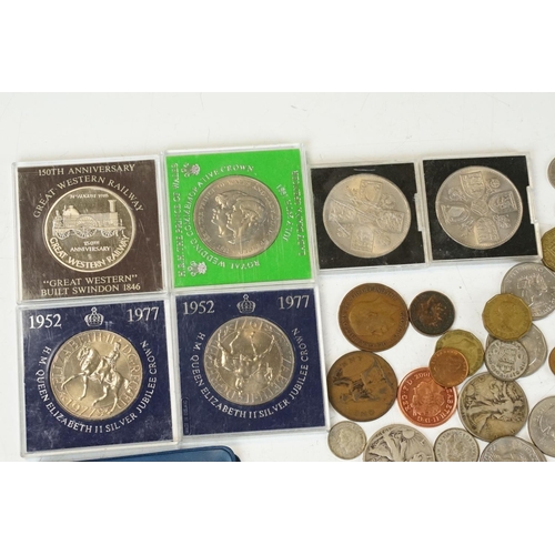 13 - A small collection of British decimal and pre decimal coins to include silver and uncirculated examp... 