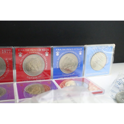 68 - A small collection of British uncirculated commemorative crowns together with a selection of pre dec... 