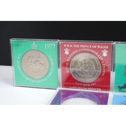 68 - A small collection of British uncirculated commemorative crowns together with a selection of pre dec... 