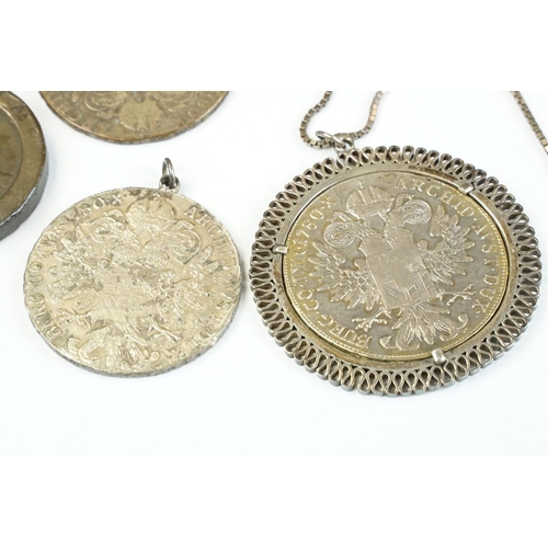 8 - A small collection of four coins to include three 1780 silver Thalers and a British King George III ... 