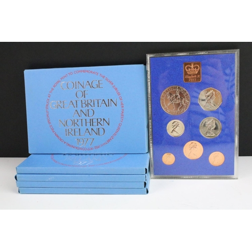 80 - A collection of eleven Royal Mint uncirculated coin year sets to include 1974, 1975, 1977, 1973, 197... 