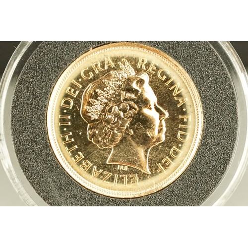 221 - A British Queen Elizabeth II 2006 uncirculated gold full sovereign coin.