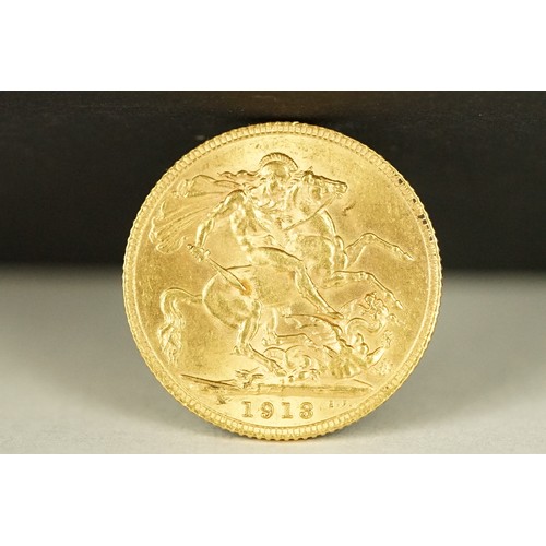 222 - A British King George V 1913 gold full sovereign coin.