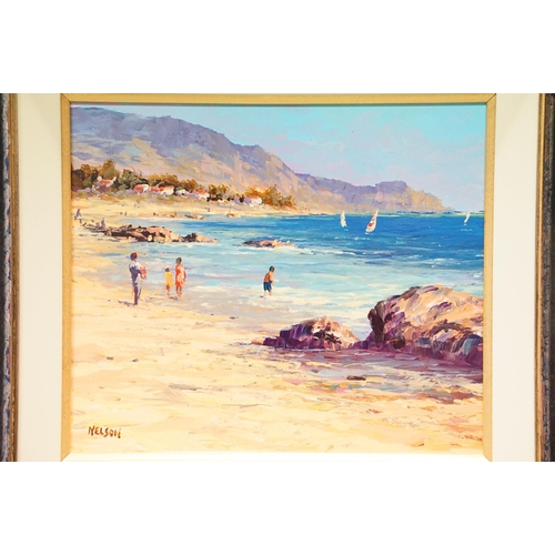 1 - Allan Nelson, A Sandy Stroll, oil on panel, signed lower left, with Certificate of Guarantee and Aut... 