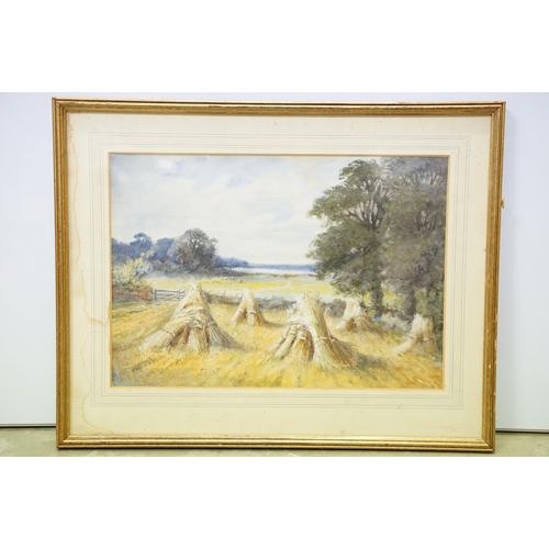 21 - T S Mellowes, river scene, oil on canvas, signed lower right and dated '99, gilt framed together wit... 