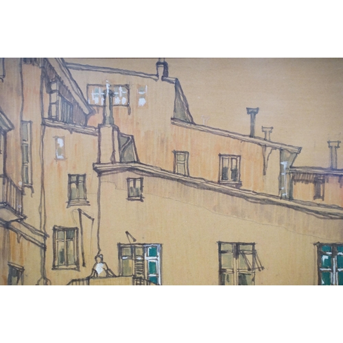 29 - Ralph H Brentnall (British, 1901–1980), Sunshine Menton, pencil, pen and watercolour heightened with... 