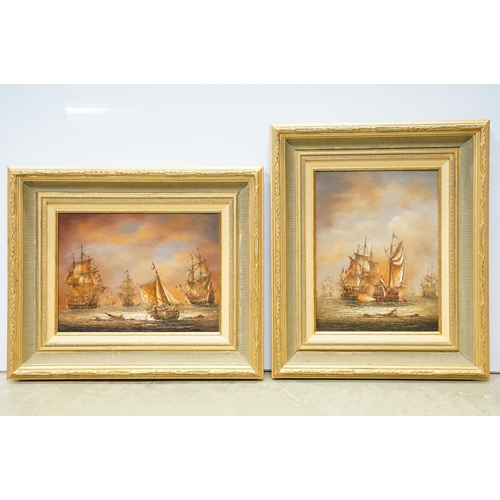 31 - William Jones, maritime scene, oil on panel, signed lower right, label verso for Racine Art Gallery,... 