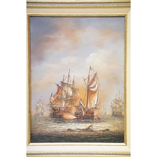 31 - William Jones, maritime scene, oil on panel, signed lower right, label verso for Racine Art Gallery,... 