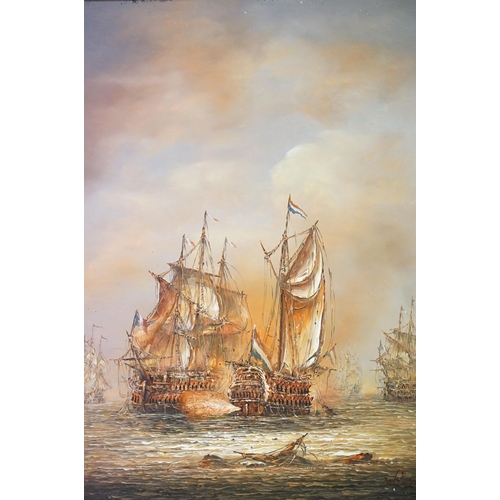 31 - William Jones, maritime scene, oil on panel, signed lower right, label verso for Racine Art Gallery,... 