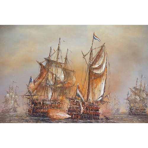 31 - William Jones, maritime scene, oil on panel, signed lower right, label verso for Racine Art Gallery,... 