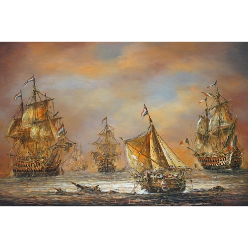 31 - William Jones, maritime scene, oil on panel, signed lower right, label verso for Racine Art Gallery,... 