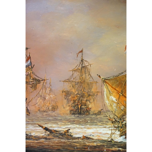 31 - William Jones, maritime scene, oil on panel, signed lower right, label verso for Racine Art Gallery,... 