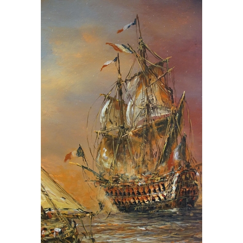 31 - William Jones, maritime scene, oil on panel, signed lower right, label verso for Racine Art Gallery,... 