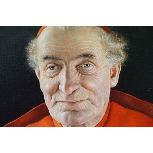 4 - Otto Eichinger (Austrian, 1922 - 2004), Memories, portrait of a Cardinal, oil on board, signed upper... 