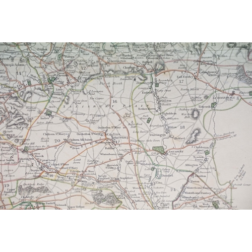 46 - A New Map of the County of Wilts (Wiltshire), Divided into Hundreds, printed for C.Smith, No.172 Str... 