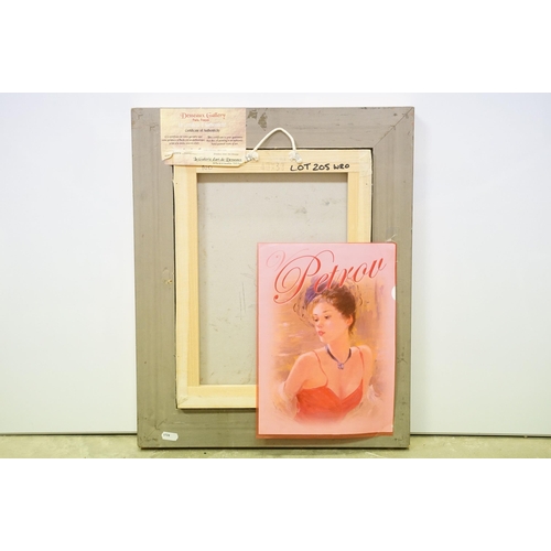 5 - Vladimir Petriv, two nude female figures, oil on canvas, signed lower right, label verso for Desseau... 