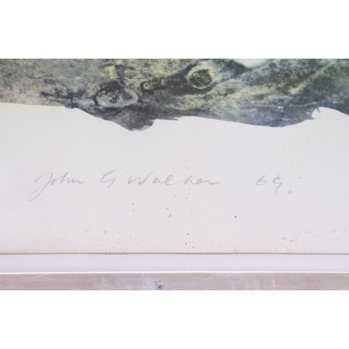 56 - John G Walker (B.1939), abstract expressionist landscape, signed in pencil lower right and dated '69... 