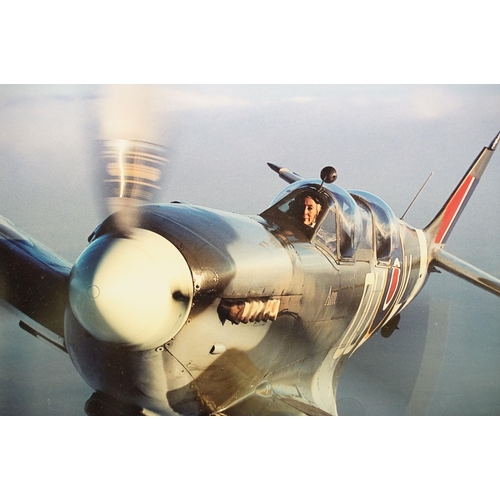 82 - Two Carolyn Grace signed aviation photographs, each 36 x 23cm, John M Dibbs, Castle in the Clouds, p... 