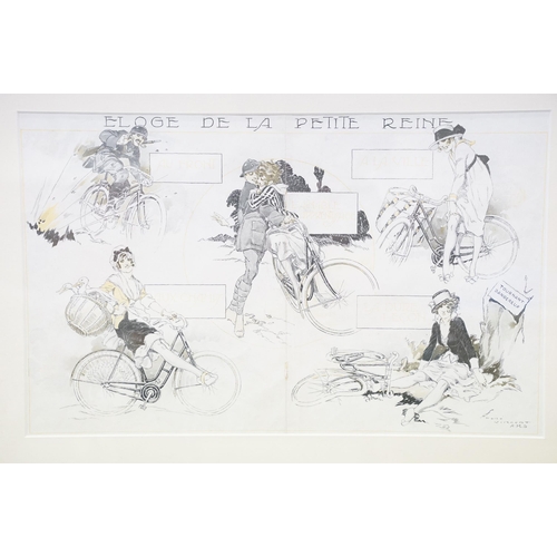 88 - La Vie Parisienne magazine excerpts to include: Eloge de la Petite Reine, 29 x 47cm,  front cover, d... 