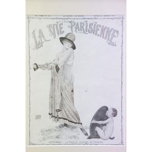 88 - La Vie Parisienne magazine excerpts to include: Eloge de la Petite Reine, 29 x 47cm,  front cover, d... 