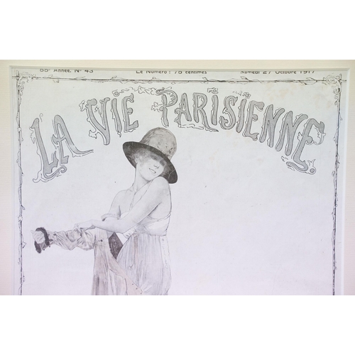 88 - La Vie Parisienne magazine excerpts to include: Eloge de la Petite Reine, 29 x 47cm,  front cover, d... 