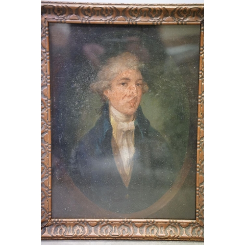 14 - 18th / 19th century head and shoulders portrait of a distinguished gentleman, oil on canvas, 39 x 29... 