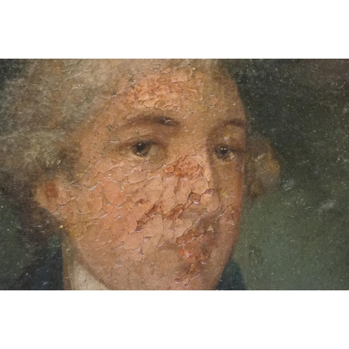 14 - 18th / 19th century head and shoulders portrait of a distinguished gentleman, oil on canvas, 39 x 29... 