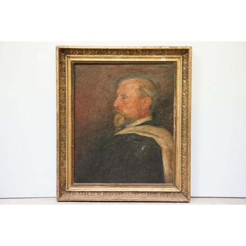 66 - 19th century English School, portrait of a bearded gentleman, 60 x 49.5cm