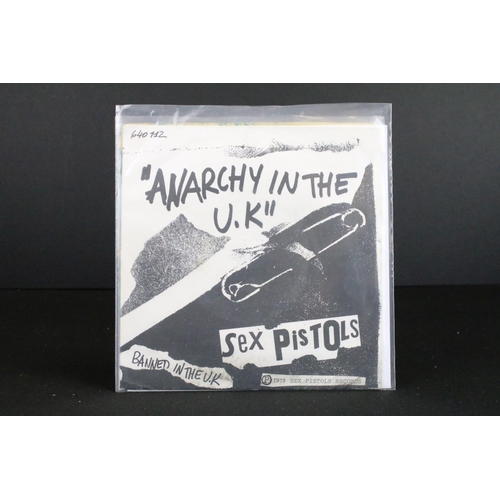 1005 - Vinyl - 6 Original 1st pressing 7” singles by the Sex Pistols including foreign pressings to include... 