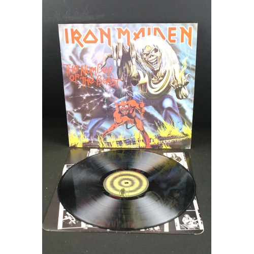 118 - Vinyl - 3 Original UK pressing Iron Maiden LPs to include Iron Maiden (EMC 3330, A1/B1 matrices) vg+... 