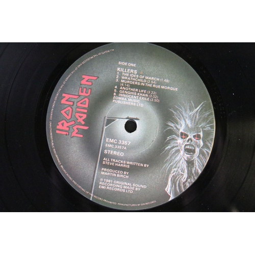 118 - Vinyl - 3 Original UK pressing Iron Maiden LPs to include Iron Maiden (EMC 3330, A1/B1 matrices) vg+... 
