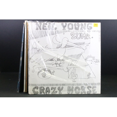 121 - Vinyl - 5 Neil Young LPs to include Zuma (printed inner and lyric insert), Harvest (lyric insert), A... 