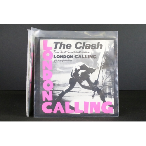 1015 - Vinyl - 4 The Clash foreign pressing 7” singles to include: London Calling (Australian 1979 1st pres... 