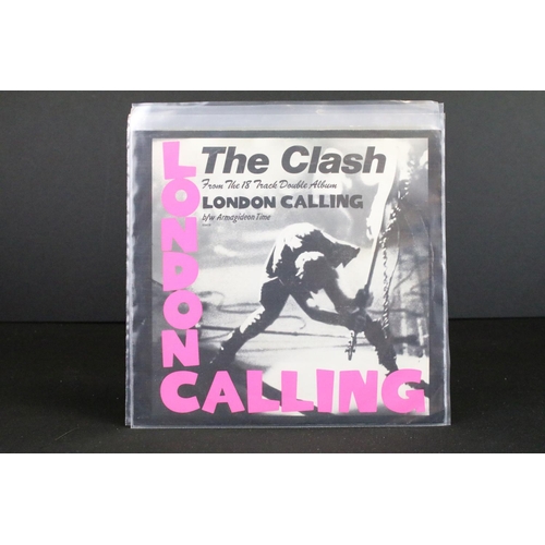 1015 - Vinyl - 4 The Clash foreign pressing 7” singles to include: London Calling (Australian 1979 1st pres... 