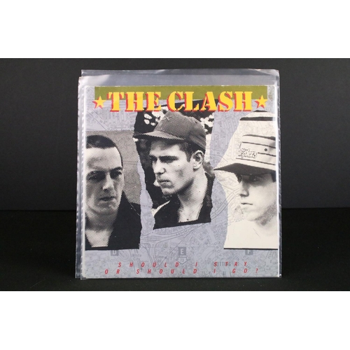 1015 - Vinyl - 4 The Clash foreign pressing 7” singles to include: London Calling (Australian 1979 1st pres... 