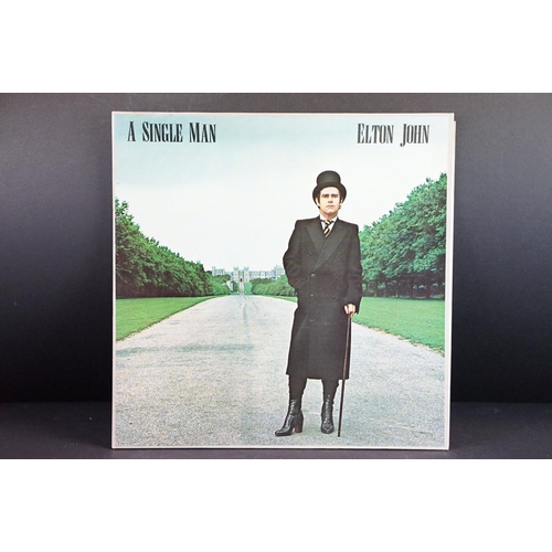 107 - Vinyl - 9 Elton John LPs spanning his career including Goodbye Yellow Brick Road (yellow vinyl), vg+... 