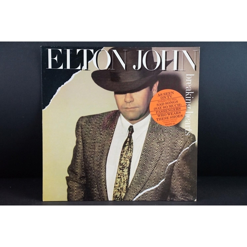 107 - Vinyl - 9 Elton John LPs spanning his career including Goodbye Yellow Brick Road (yellow vinyl), vg+... 